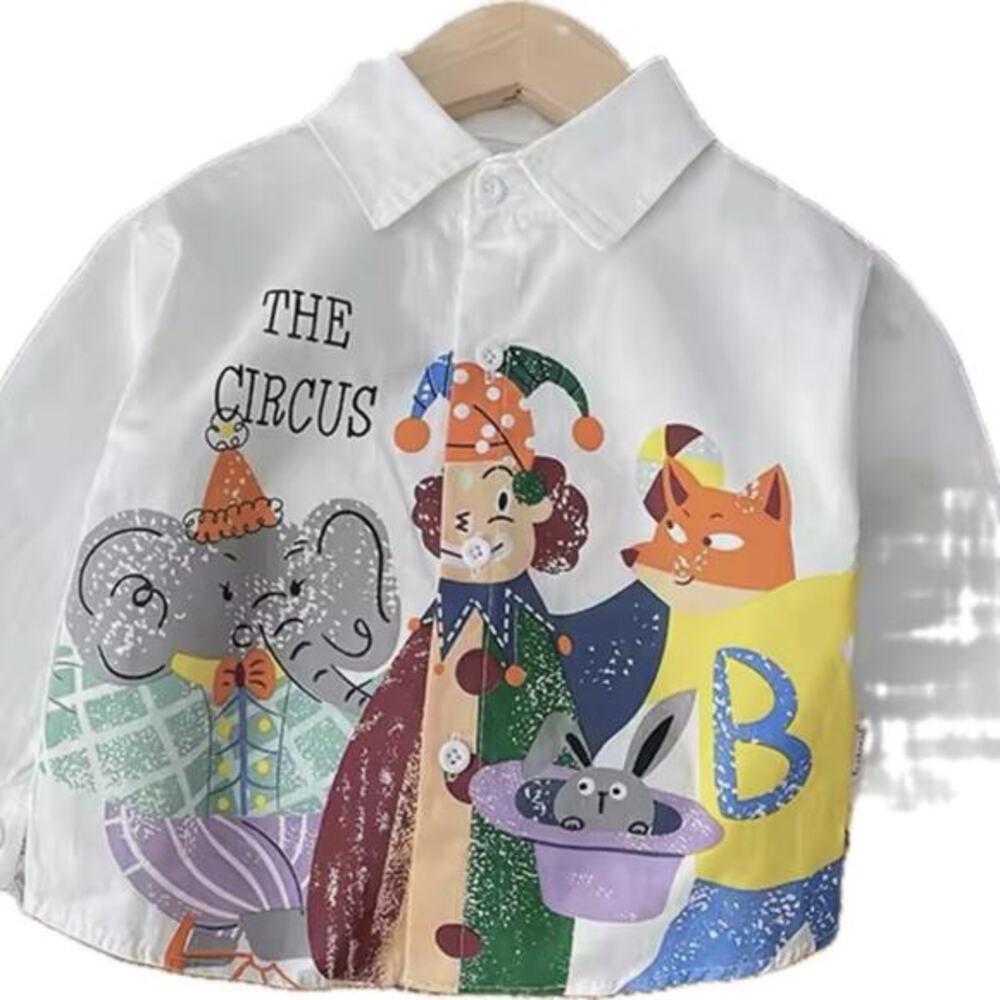 New summer long sleeved “circus” shirt boy girl 3